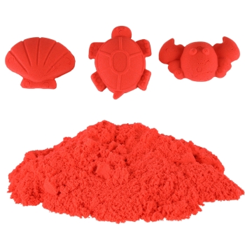 Piasek kinetyczny 1kg w woreczku czerwony