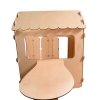 Domek ogrodowy drewniany stolik tablica kredowa 86 x 137 x 105 cm