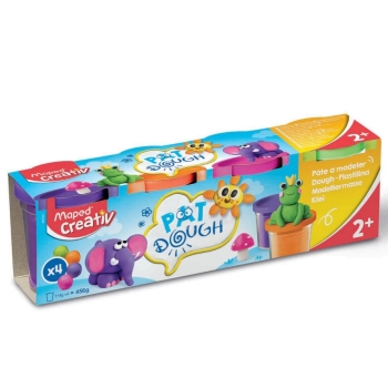 Masa plastyczna ciastolina Creativ 4x114g 4 kolory neonowe Maped