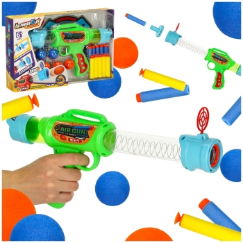 Pistolet wyrzutnia karabin na bezpieczne naboje miękkie kulki piankowe 2w1