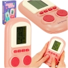 Gra elektroniczna zręcznościowa mini konsola przenośna kieszonkowa tetris różowa