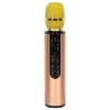 Mikrofon bezprzewodowy karaoke dla dzieci głośnik Bluetooth 2000mAh karta SD USB wysoka jakość złoty