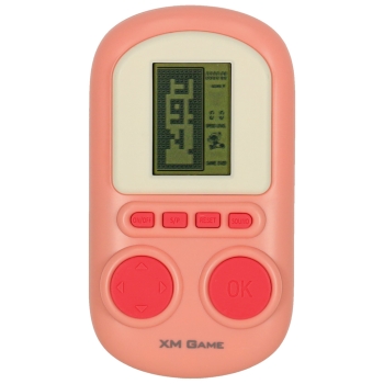 Gra elektroniczna zręcznościowa mini konsola przenośna kieszonkowa tetris różowa