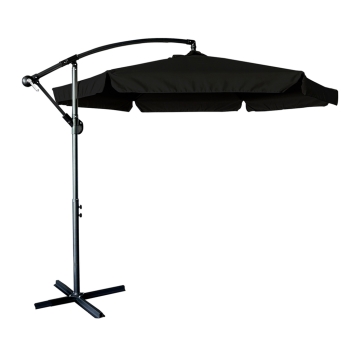 Parasol ogrodowy duży składany z wysięgnikiem 290cm czarny