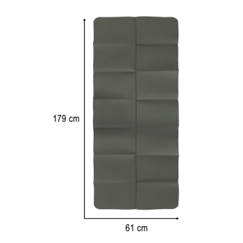 Mata fitness gimnastyczna do ćwiczeń jogi pilatesu fitness joga składana 183x61x0,4 cm szara