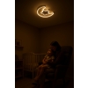 Lampa LED sufitowa plafon do pokoju dziecięcego ściemniana LUMELA + pilot księżyc biała