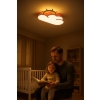 Lampa LED sufitowa plafon do pokoju dziecięcego ściemniana LUMELA + pilot chmurka różowa