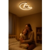 Lampa LED sufitowa plafon do pokoju dziecięcego ściemniana LUMELA + pilot księżyc biała