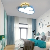 Lampa LED sufitowa plafon do pokoju dziecięcego ściemniana LUMELA + pilot chmurka niebieska