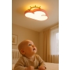 Lampa LED sufitowa plafon do pokoju dziecięcego ściemniana LUMELA + pilot chmurka różowa