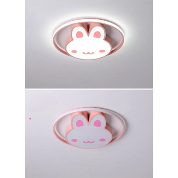 Lampa LED sufitowa plafon do pokoju dziecięcego ściemniana LUMELA + pilot króliczek